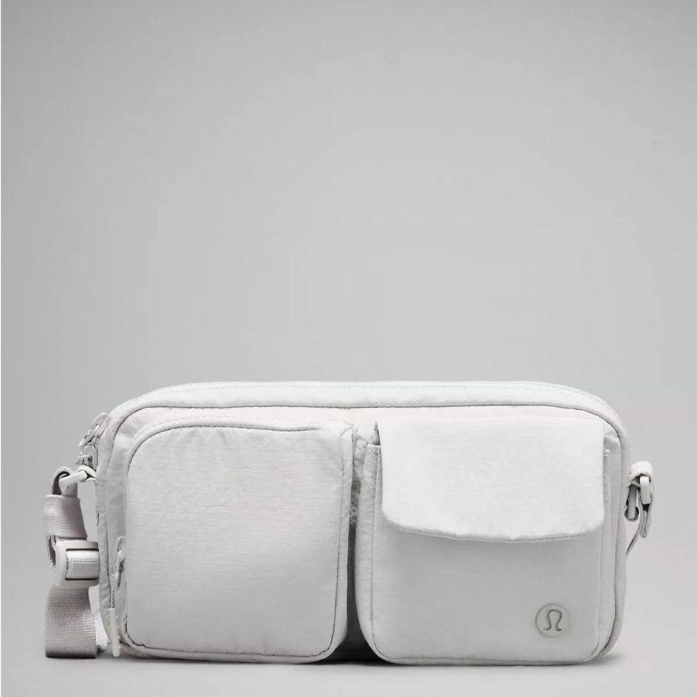 lululemon athletica multi-pocket White Crossbody Bag
